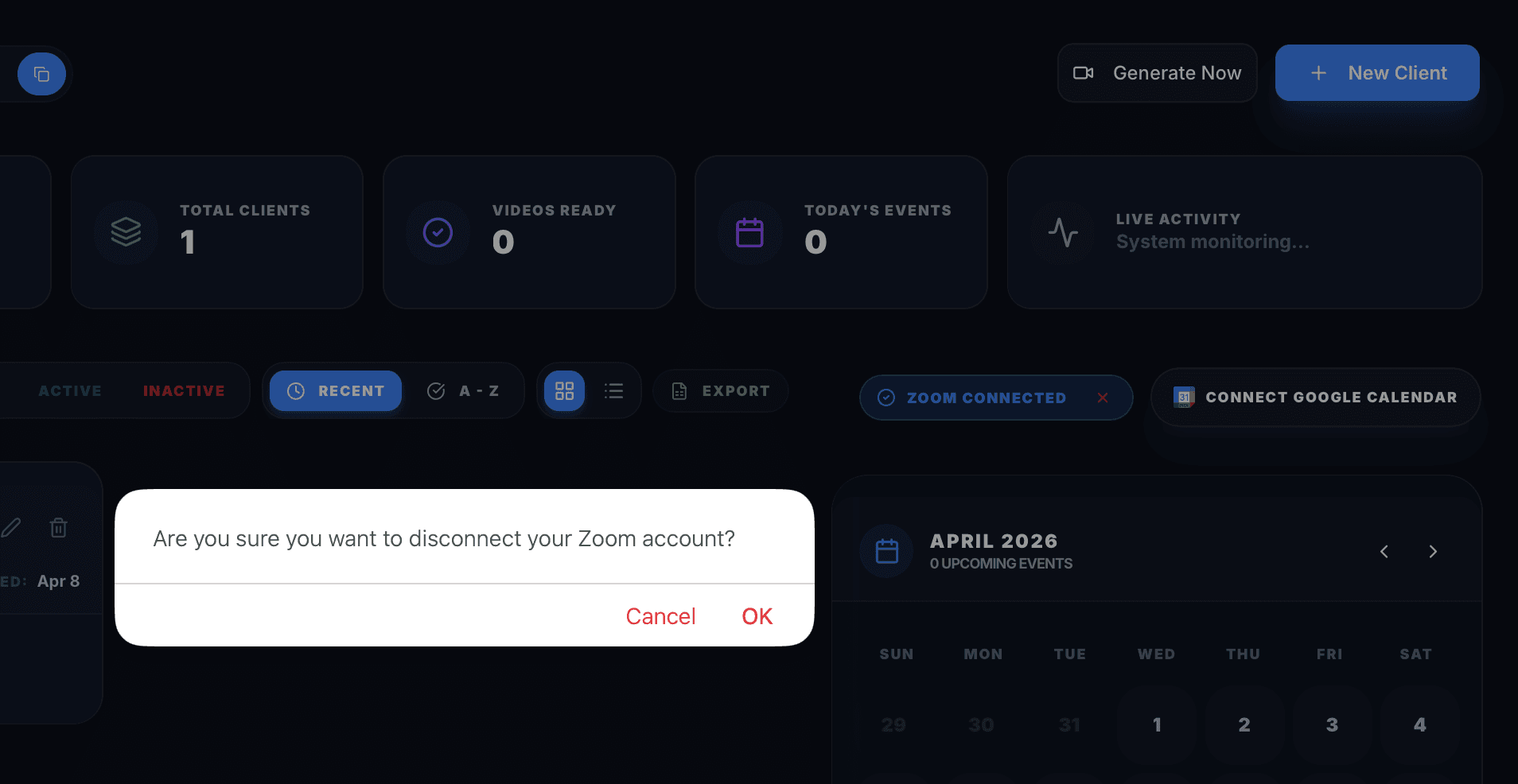 Internal Disconnect Flow